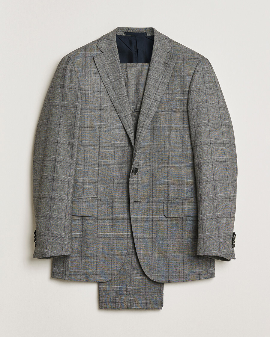 Herren | Pre-owned Anzüge | Pre-owned | Caruso Checked Wool Suit Grey 48