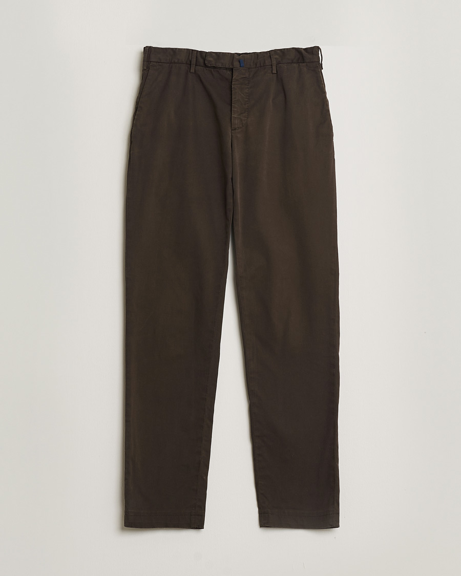 Herren | Pre-owned Hosen | Pre-owned | Incotex Slim Fit Cotton Stretch Chinos Dark Brown 48