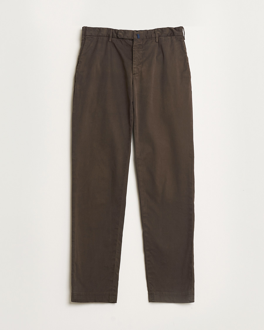 Herren | Pre-owned Hosen | Pre-owned | Incotex Slim Fit Cotton Stretch Chinos Dark Brown 48