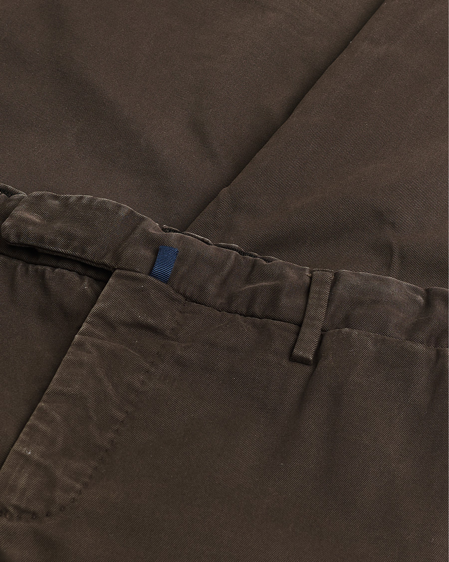 Herren | Pre-owned Hosen | Pre-owned | Incotex Slim Fit Cotton Stretch Chinos Dark Brown 48