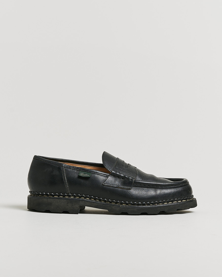 Herren | Pre-owned Rahmengenähte Schuhe | Pre-owned | Paraboot Reims Loafer Black UK9 - EU43