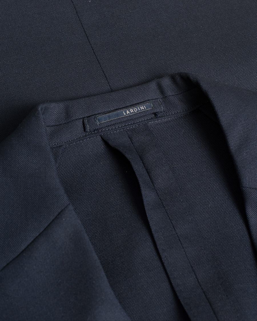 Herren | Lardini Patch Pocket Wool Blazer Navy | Pre-owned | Lardini Patch Pocket Wool Blazer Navy