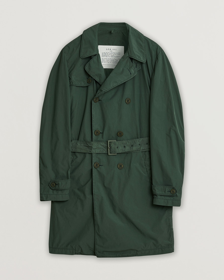 Herren | L.B.M. 1911 Water Repellent Trench Green 52 | Pre-owned | L.B.M. 1911 Water Repellent Trench Green 52