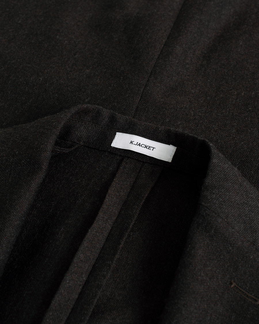 Herren | Boglioli K Jacket Wool Hopsack Blazer Dark Brown | Pre-owned | Boglioli K Jacket Wool Hopsack Blazer Dark Brown