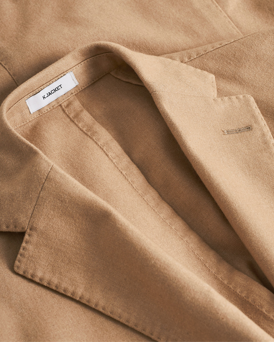 Herren | Boglioli K Jacket Dyed Flannel Blazer Beige | Pre-owned | Boglioli K Jacket Dyed Flannel Blazer Beige