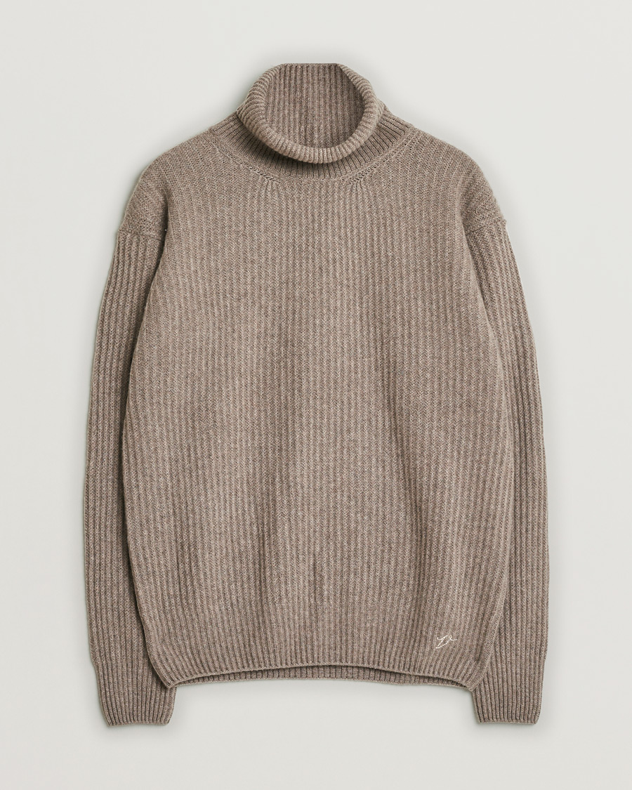 Herren | Pre-owned Pullover | Pre-owned | Valstar Ribbed Cashmere Rollneck Taupe L