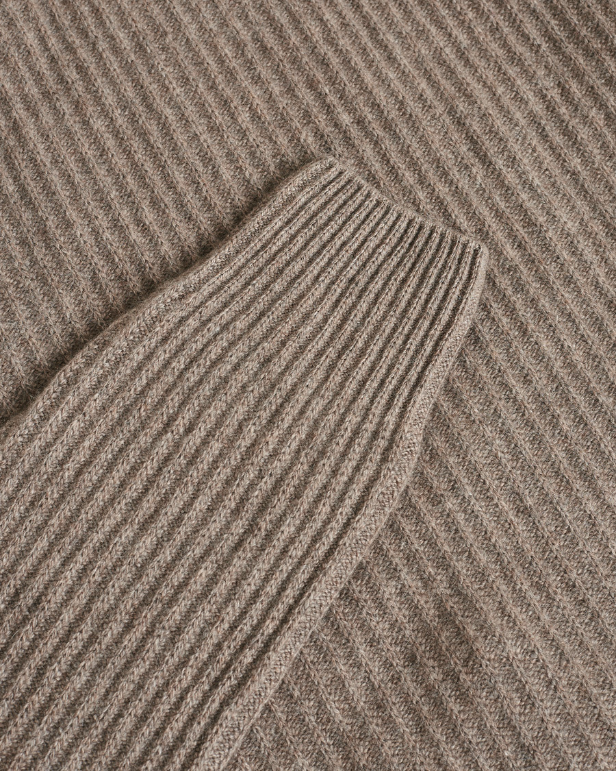 Herren | Pre-owned Pullover | Pre-owned | Valstar Ribbed Cashmere Rollneck Taupe L
