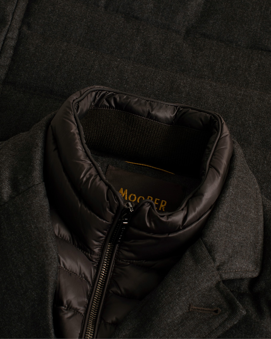 Herren | MooRER Nomos Wool Padded Jacket Brown 52 | Pre-owned | MooRER Nomos Wool Padded Jacket Brown 52