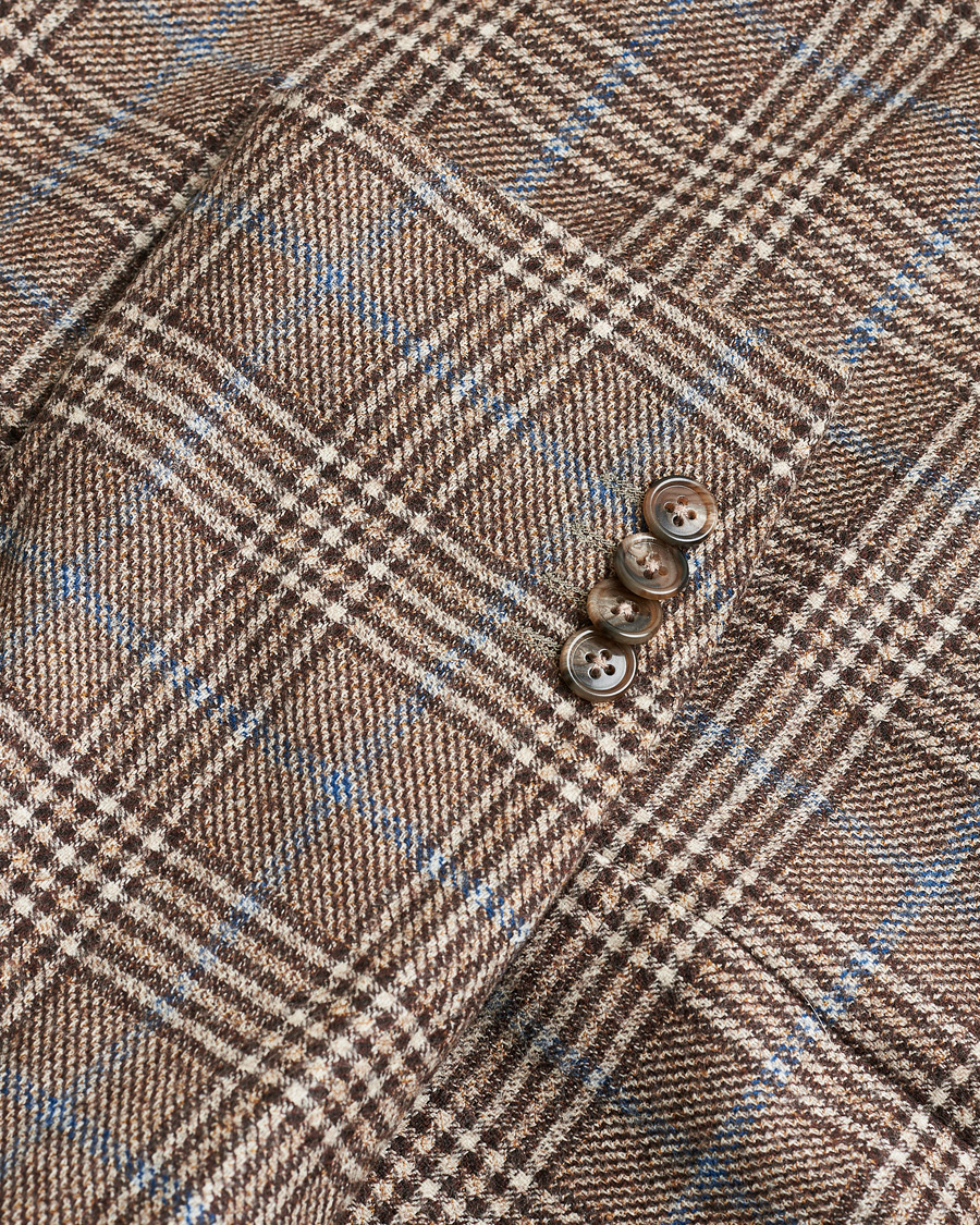 Herren | Pre-owned Sakkos | Pre-owned | Corneliani Check Wool Blazer Brown 52