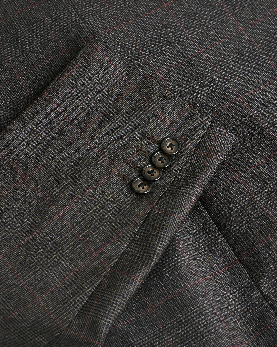 Herren | Pre-owned Sakkos | Pre-owned | Corneliani Check Wool Blazer Brown 50