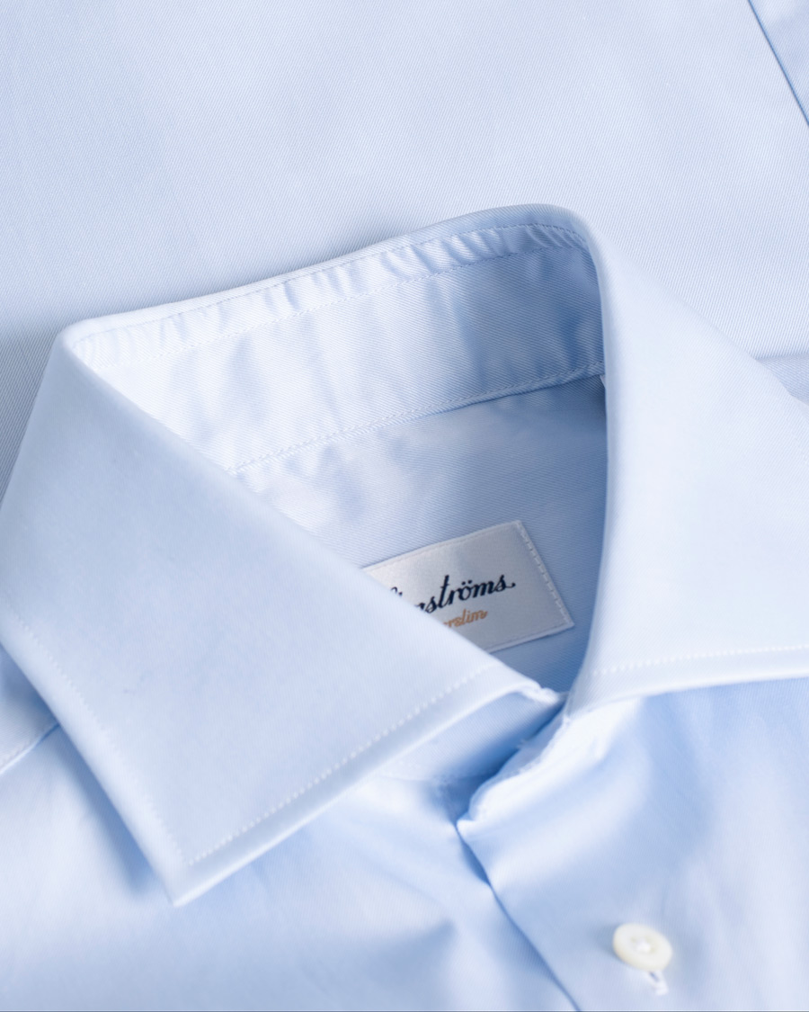 Herren | Stenströms Superslim Plain Shirt Blue 36 - XS | Pre-owned | Stenströms Superslim Plain Shirt Blue 36 - XS