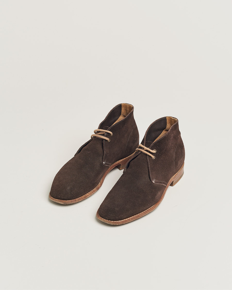 Herren | Pre-owned Schuhe | Pre-owned | Church's Sahara Boots Dark Brown Suede UK6,5 - EU40,5