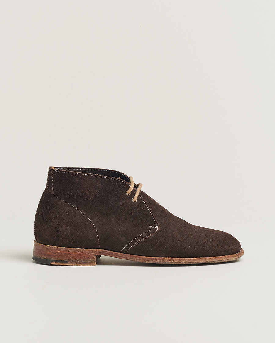 Herren | Pre-owned Schuhe | Pre-owned | Church's Sahara Boots Dark Brown Suede UK6,5 - EU40,5