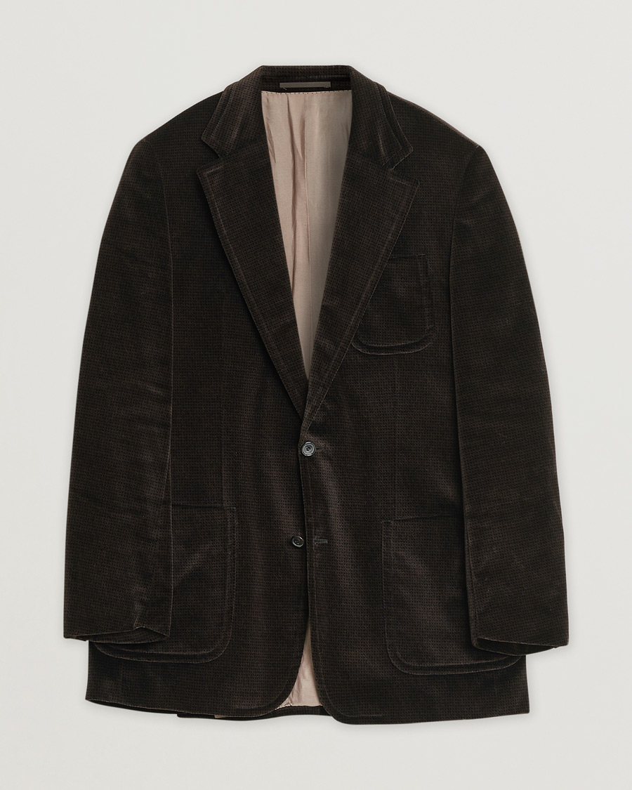 Herren | Pre-owned Sakkos | Pre-owned | BOSS Velvet Blazer Brown 50
