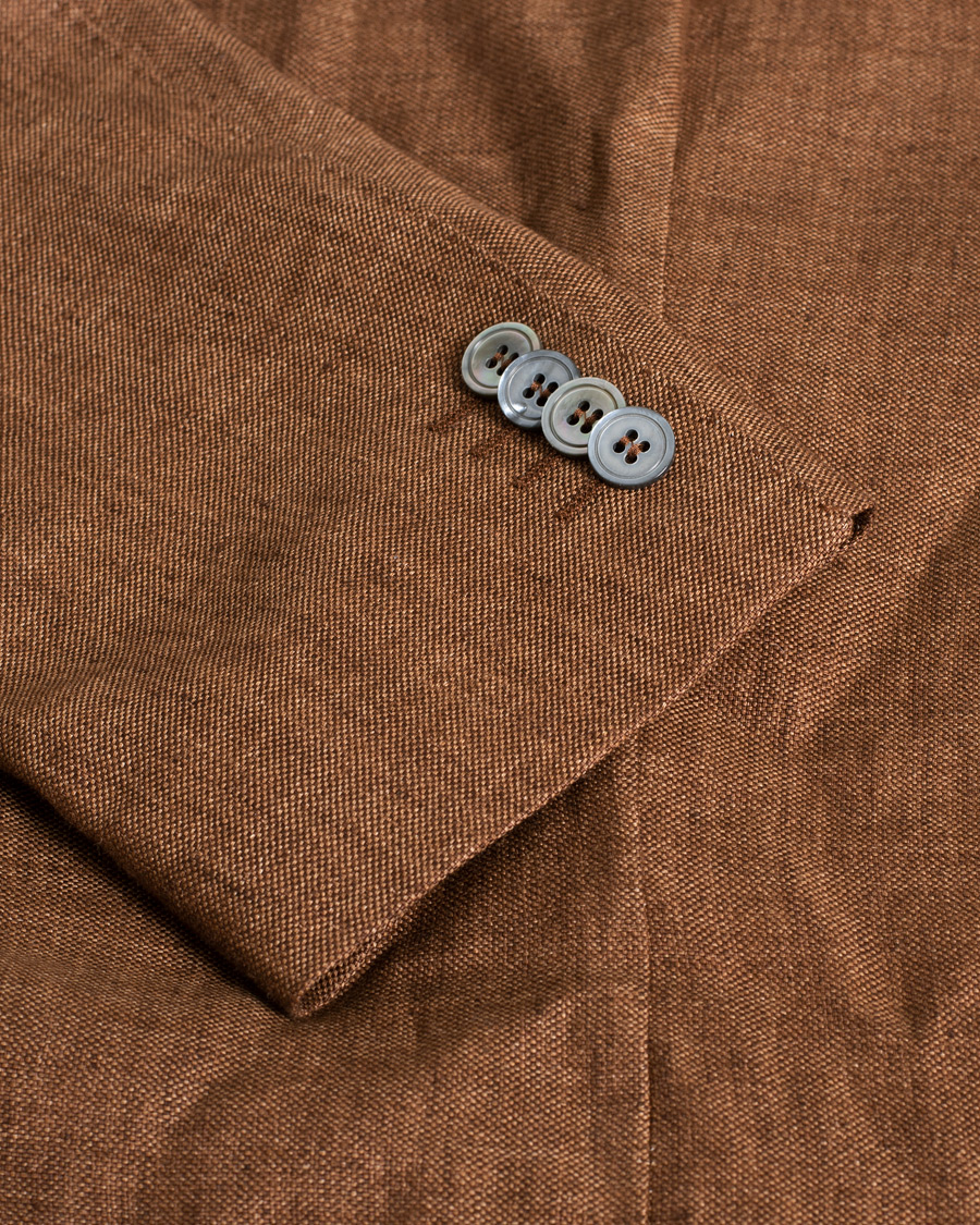 Herr | Pre-owned Kavajer | Pre-owned | Oscar Jacobson Ferry Soft Linen Blazer Brown