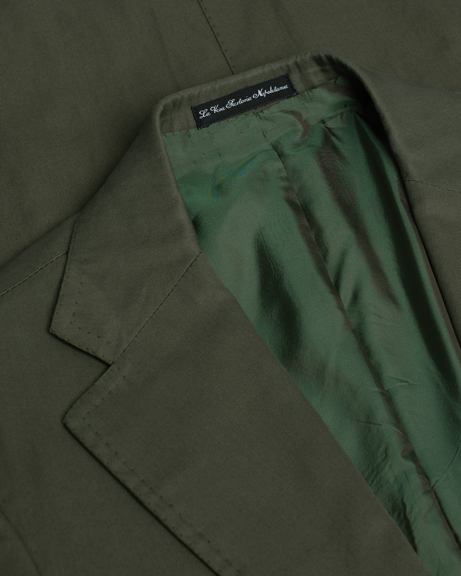 Herren | Orazio Luciano Cotton Suit Green 50 | Pre-owned | Orazio Luciano Cotton Suit Green 50