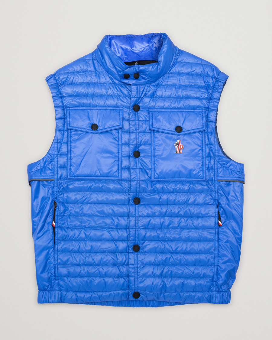 Herren | Moncler Grenoble Padded Vest Clear Blue | Pre-owned | Moncler Grenoble Padded Vest Clear Blue