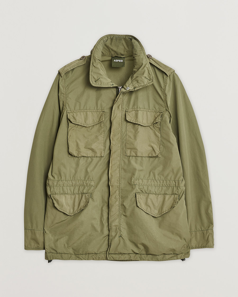 Herren | Pre-owned Jacken | Pre-owned | Aspesi Giubotto Garment Dyed Field Jacket Army Green