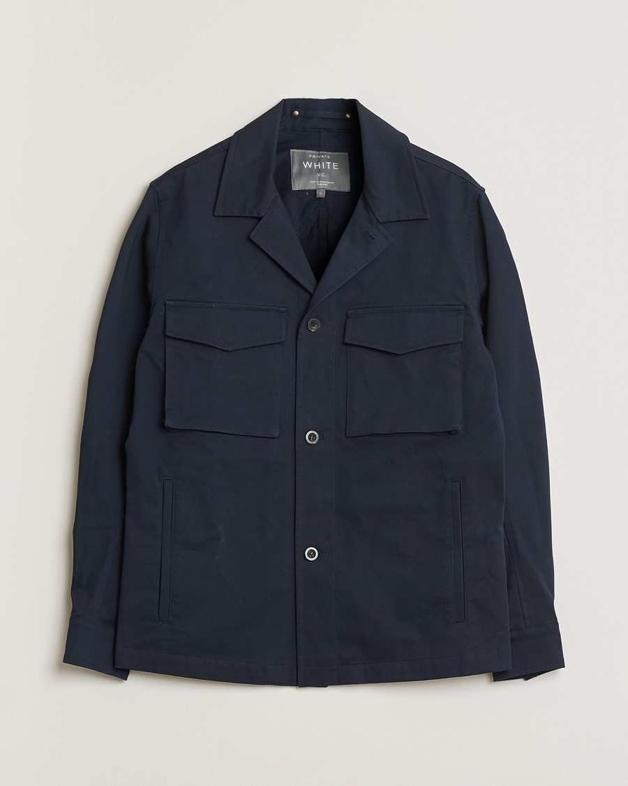 Herren | Pre-owned Hemden | Pre-owned | Private White V.C. Cotton Overshirt Navy 2 - XS