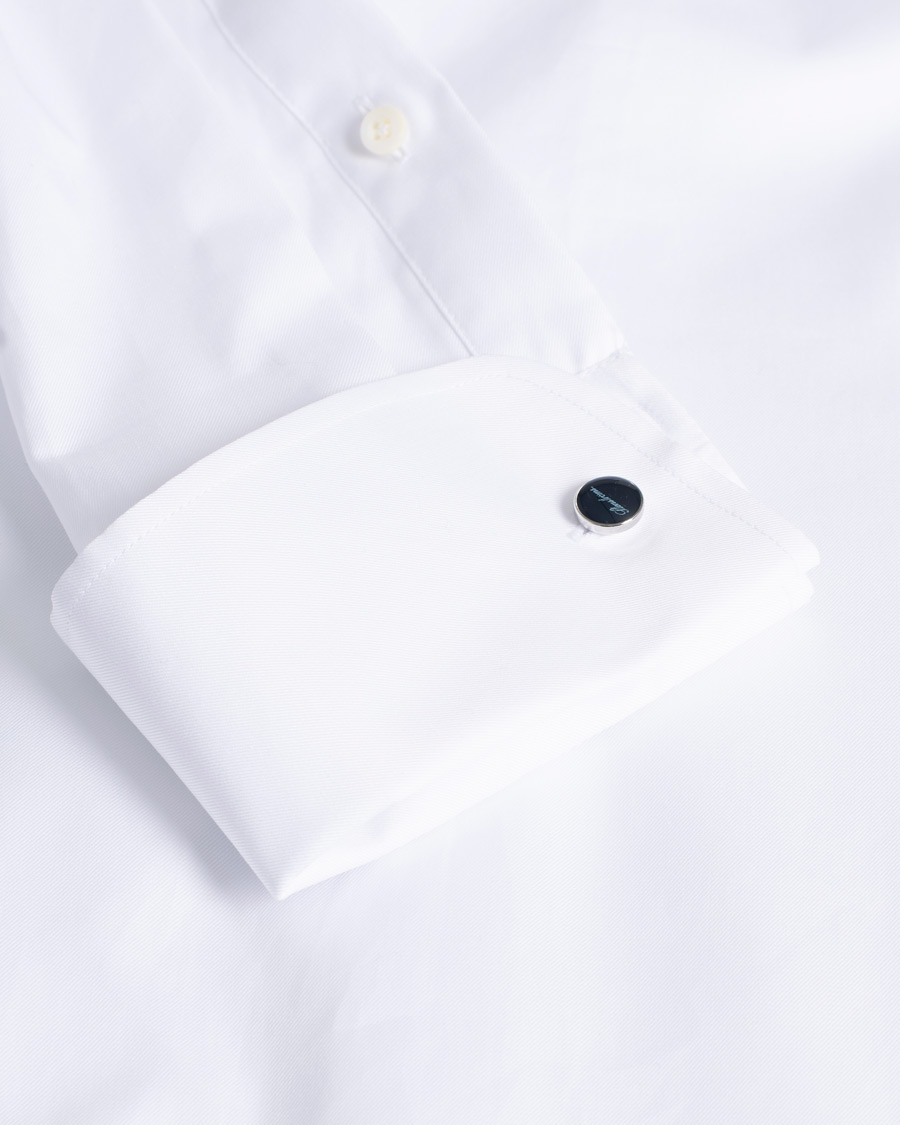 Herren | Stenströms Superslim Double Cuff Cotton Shirt White 36 - S | Pre-owned | Stenströms Superslim Double Cuff Cotton Shirt White 36 - S