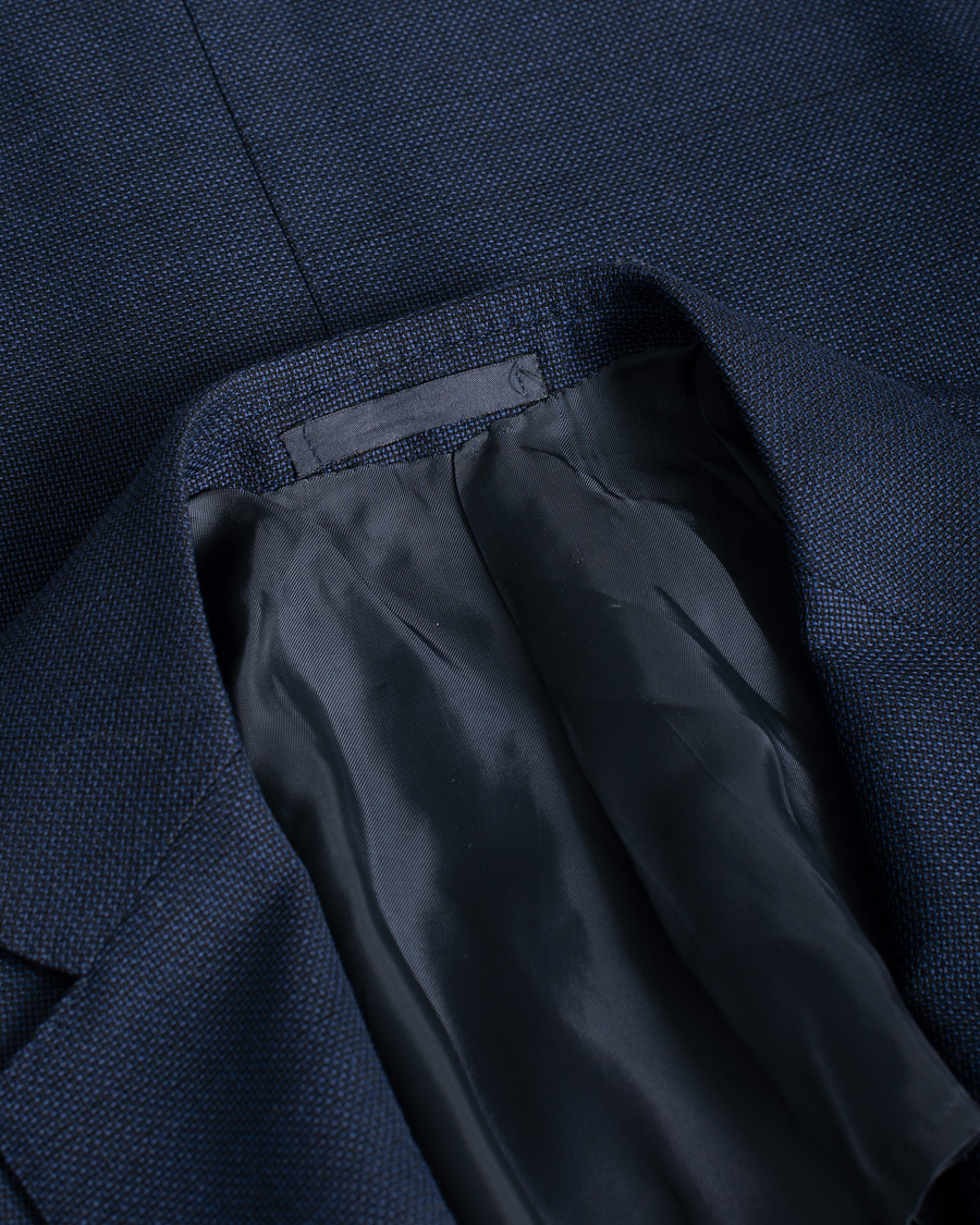 Herren | Pre-owned Sakkos | Pre-owned | Caruso Wool Hopsack Blazer Navy 52