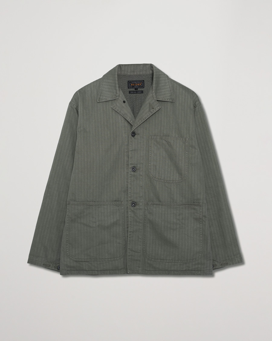Herren | BEAMS PLUS MIL Chore Jacket Olive | Pre-owned | BEAMS PLUS MIL Chore Jacket Olive