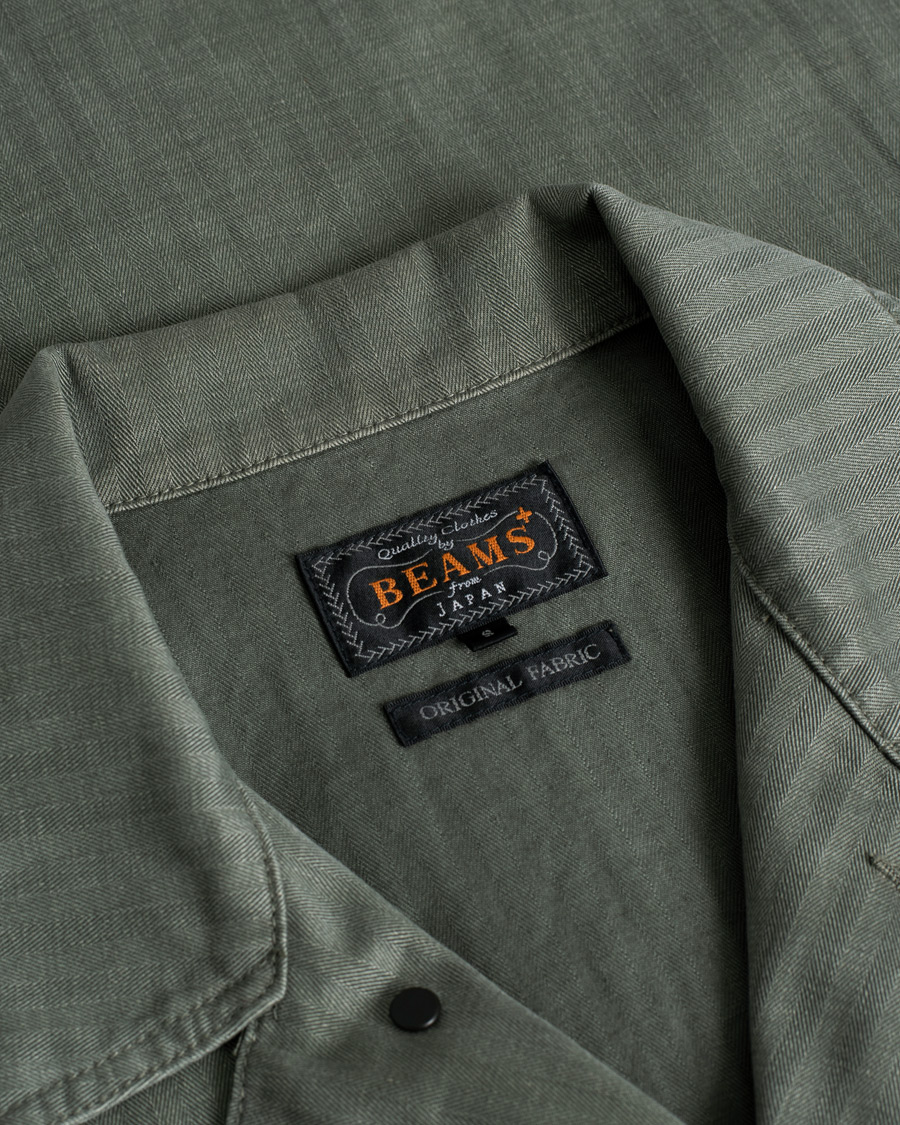 Herren | BEAMS PLUS MIL Chore Jacket Olive | Pre-owned | BEAMS PLUS MIL Chore Jacket Olive