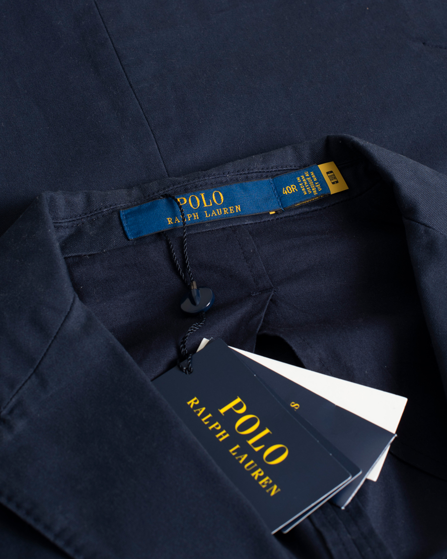 Herren | Sakkos | Pre-owned | Polo Ralph Lauren Cotton Stretch Sportcoat Nautical Ink