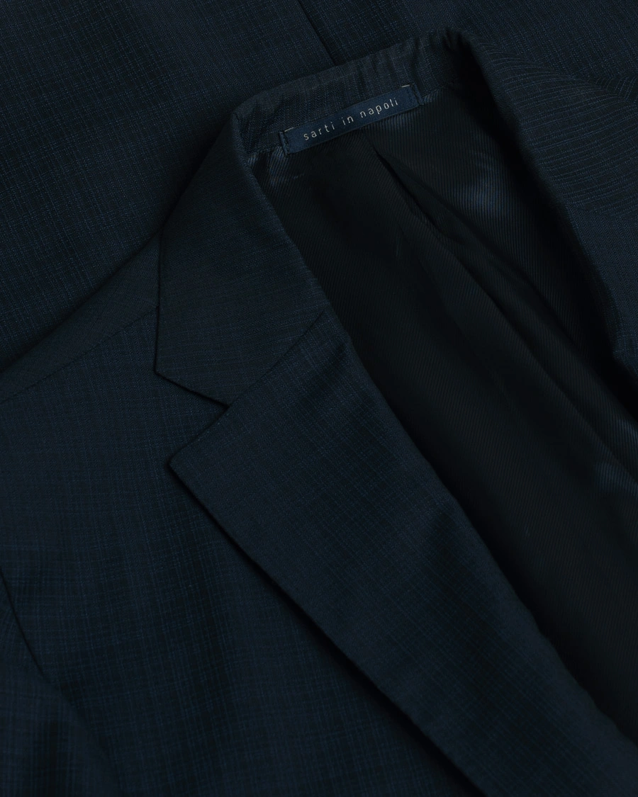 Herren | Gaiola Napoli Single Breasted Wool Suit Navy 50 | Pre-owned | Gaiola Napoli Single Breasted Wool Suit Navy 50