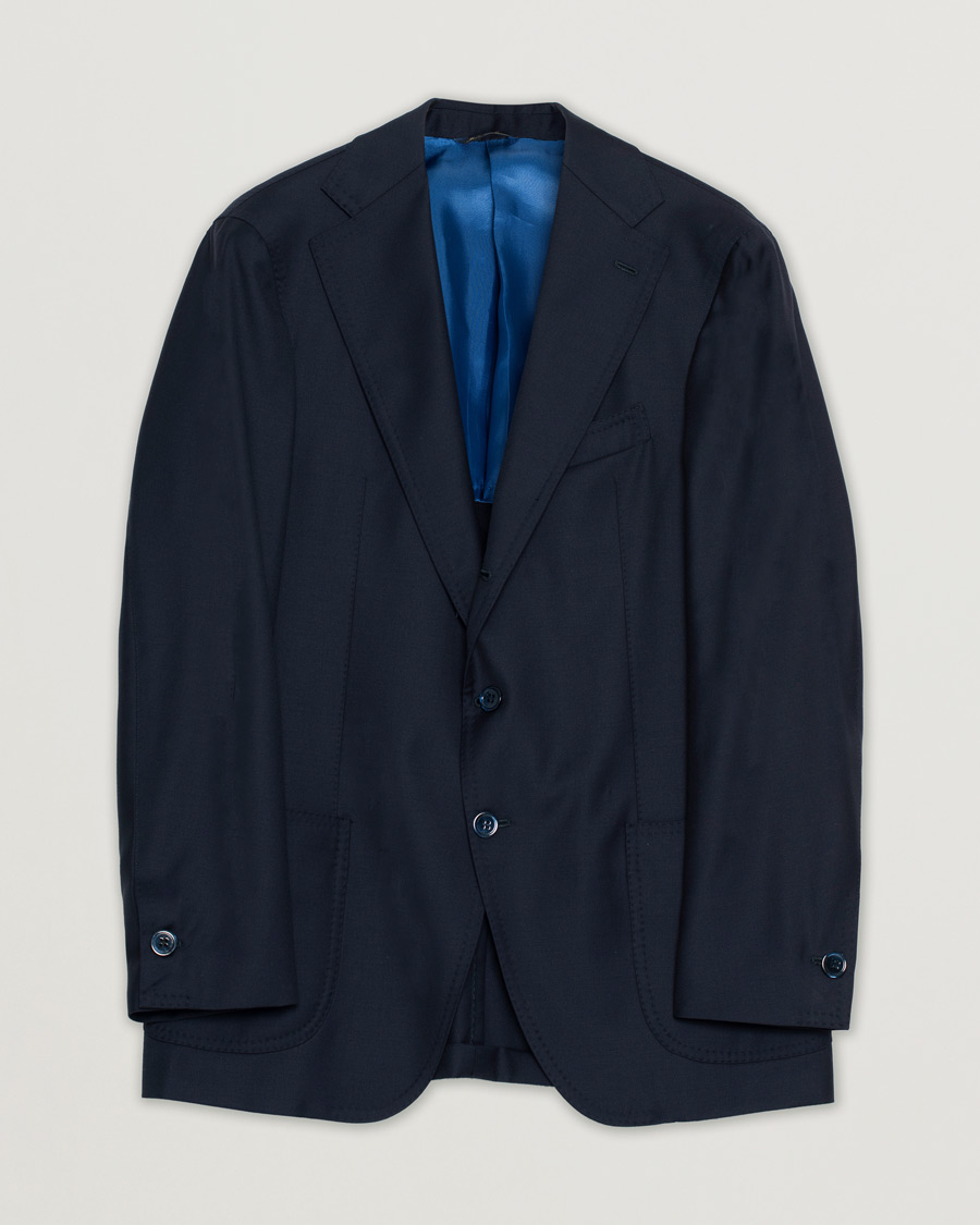 Herren | Gabo Naopli Navy Wool Blazer 52 | Pre-owned | Gabo Naopli Navy Wool Blazer 52