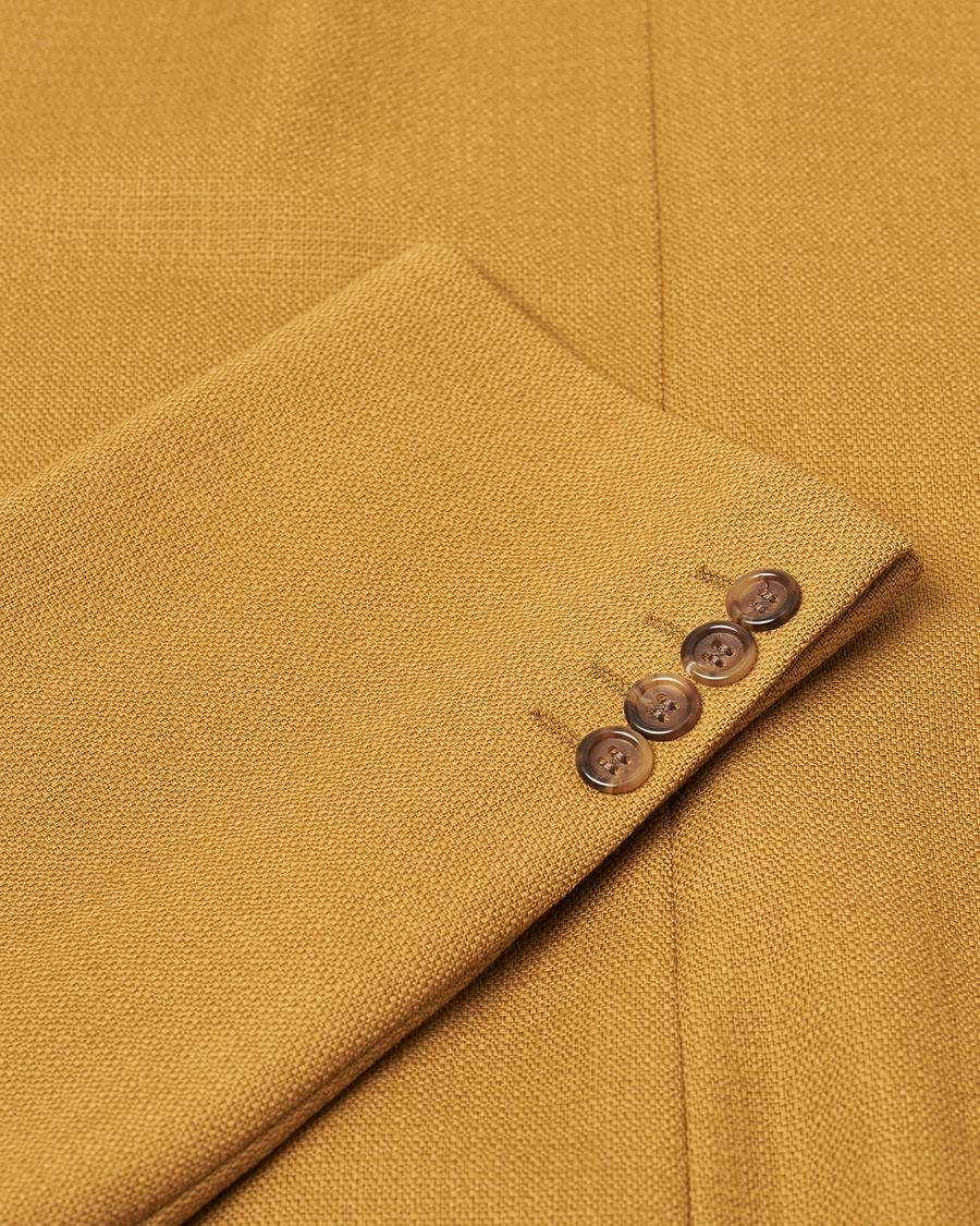 Herren | Oscar Jacobson Vintage Wool Blazer Mustard 50 | Pre-owned | Oscar Jacobson Vintage Wool Blazer Mustard 50