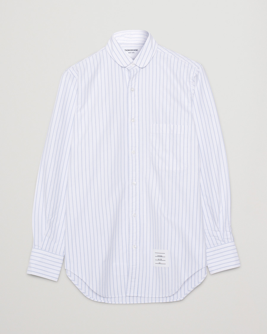 Herren | Thom Browne Oxford Pinstripe Shirt Light Blue | Pre-owned | Thom Browne Oxford Pinstripe Shirt Light Blue