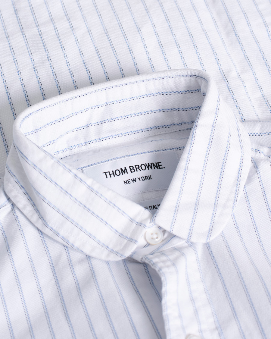 Herren | Thom Browne Oxford Pinstripe Shirt Light Blue | Pre-owned | Thom Browne Oxford Pinstripe Shirt Light Blue