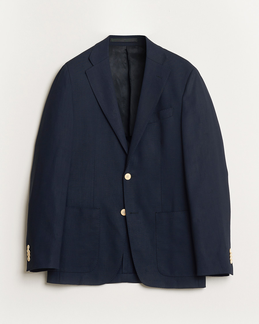 Herren | Pre-owned Sakkos | Pre-owned | Corneliani Wool Hopsack Blazer Navy 48