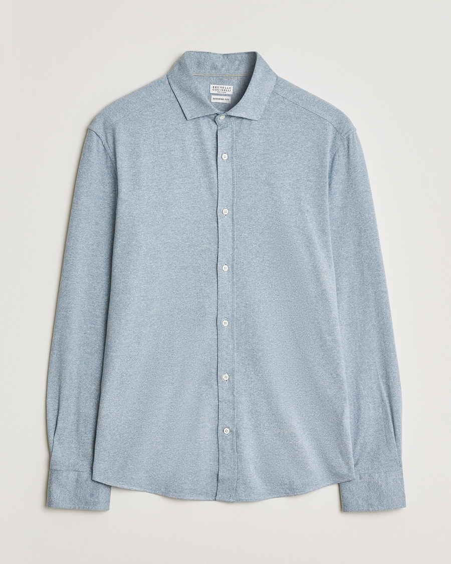 Herren | Brunello Cucinelli Lightweight Jersey Shirt Light Blue L | Pre-owned | Brunello Cucinelli Lightweight Jersey Shirt Light Blue L
