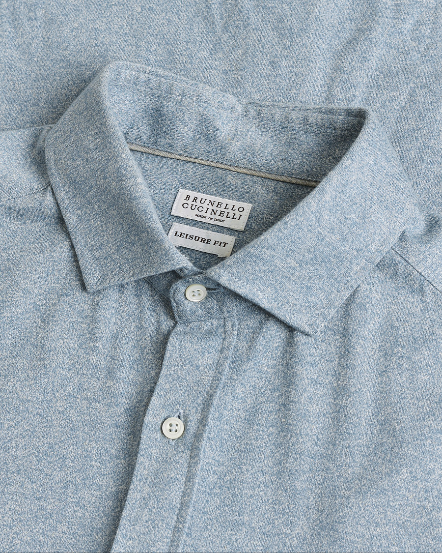 Herren | Pre-owned Hemden | Pre-owned | Brunello Cucinelli Lightweight Jersey Shirt Light Blue L