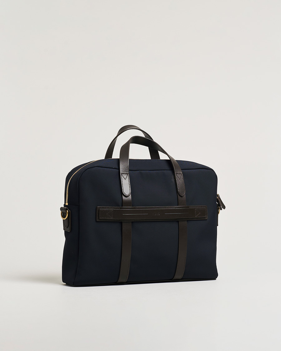 Herren | Mismo M/S Aspire Briefcase Navy/Dark Brown | Pre-owned | Mismo M/S Aspire Briefcase Navy/Dark Brown