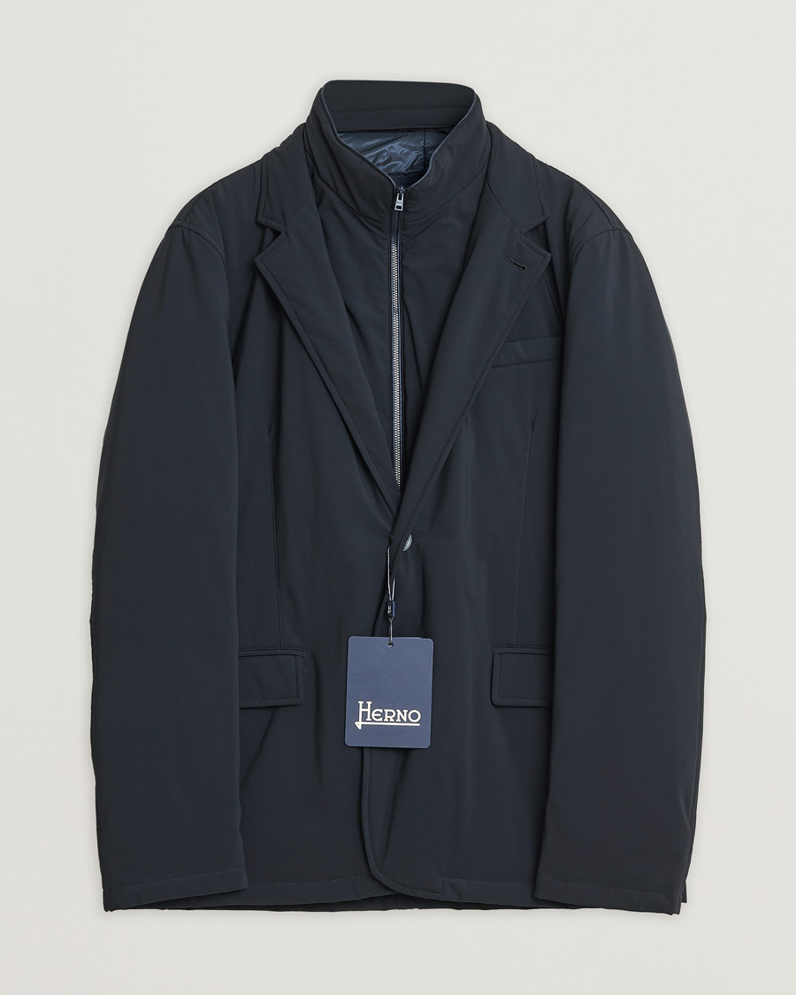 Herren | Pre-owned Jacken | Pre-owned | Herno Nylon City Blazer Navy