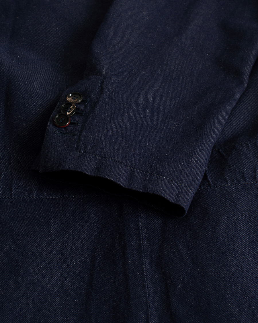 Herren | Incotex Montedoro Unconstructed Denim Blazer Blue 52 | Pre-owned | Incotex Montedoro Unconstructed Denim Blazer Blue 52