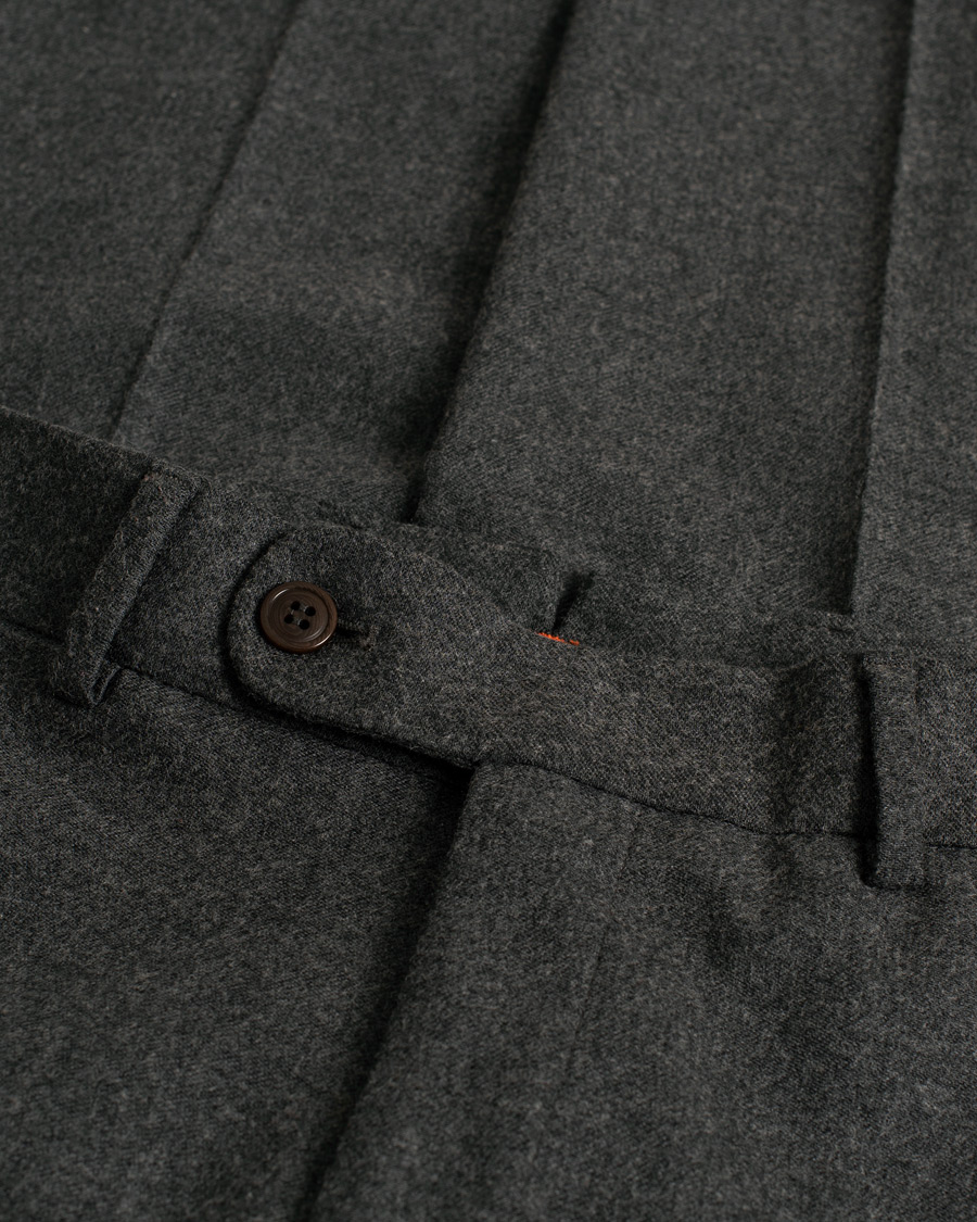 Herren | Pre-owned Hosen | Pre-owned | Morris Flannel Trousers Dark Grey 46