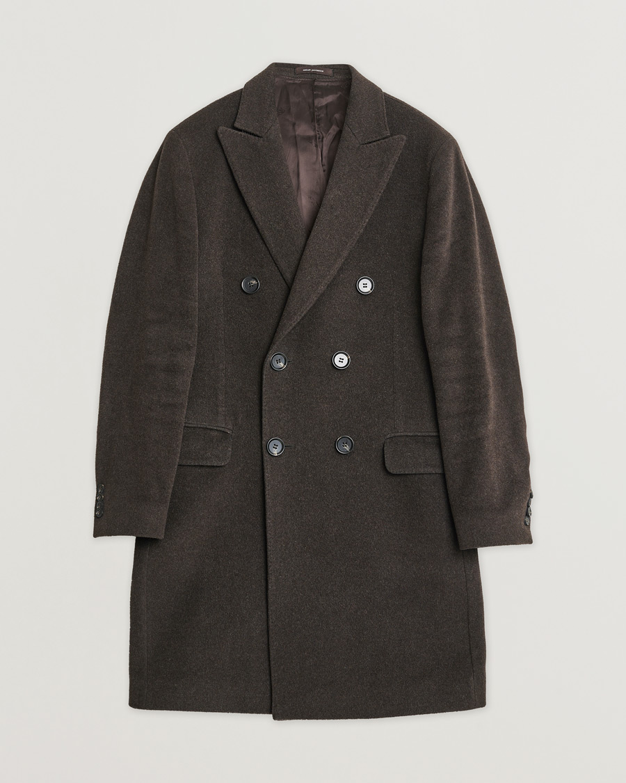 Herren | Pre-owned Jacken | Pre-owned | Oscar Jacobson Sebastian Wool/Cashmere Double Breasted Coat Brown 48