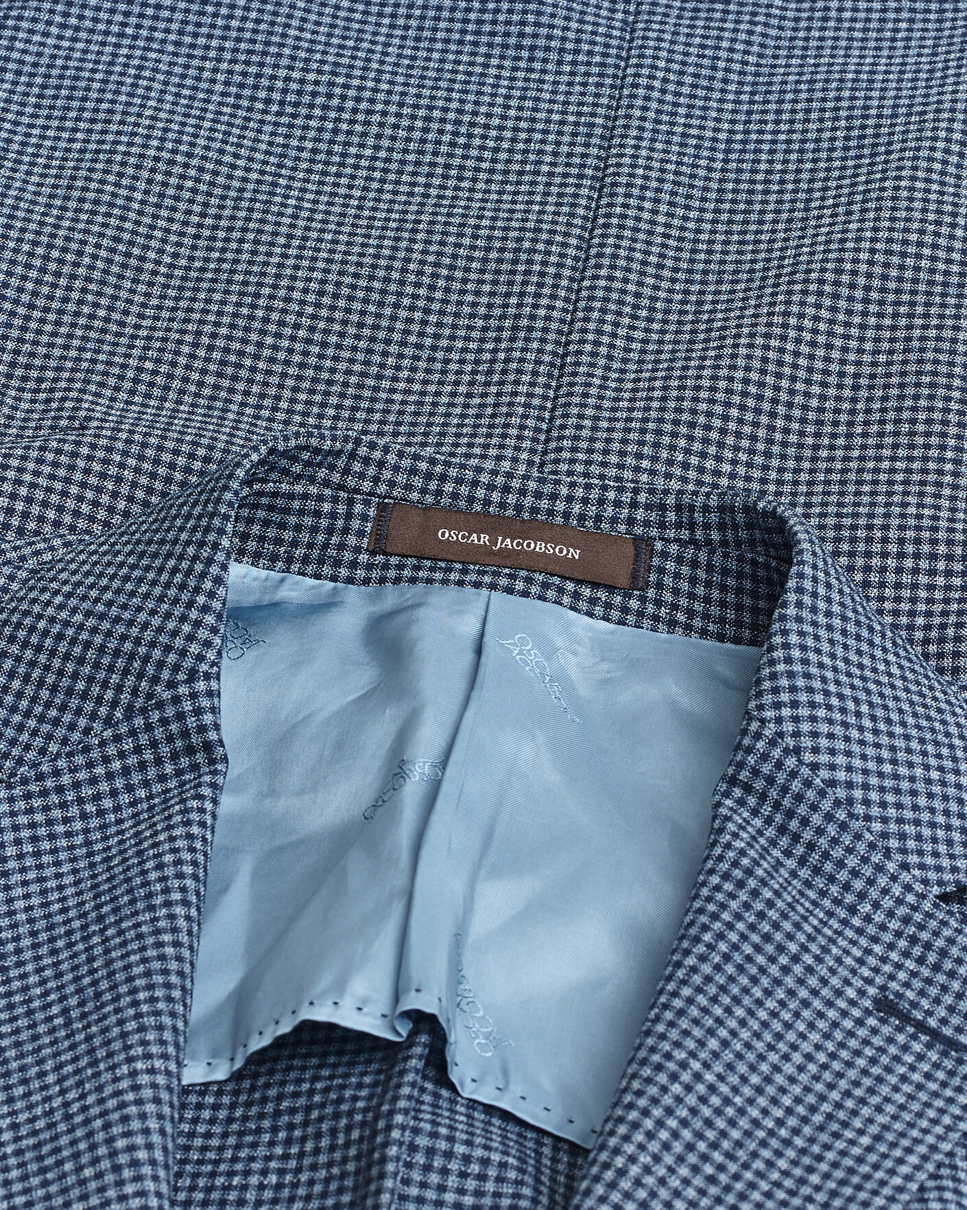 Herren | Pre-owned Sakkos | Pre-owned | Oscar Jacobson Evens Checked Blazer Blue 50