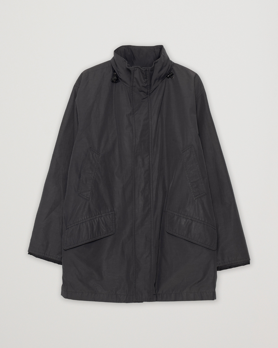 Herren | Yves Saint Laurent Cotton/Nylon Coat Black 48 | Pre-owned | Yves Saint Laurent Cotton/Nylon Coat Black 48