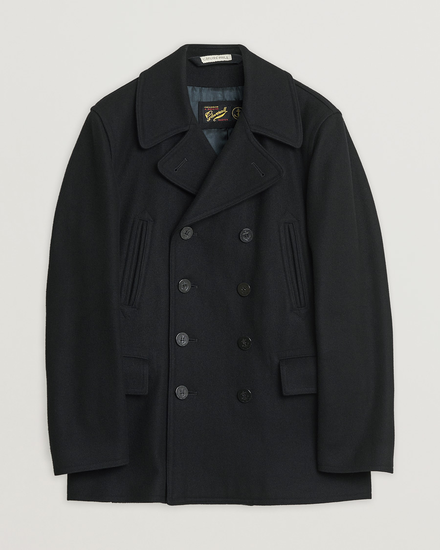 Herren | Pre-owned Jacken | Pre-owned | Gloverall Churchill Reefer Peacoat Black