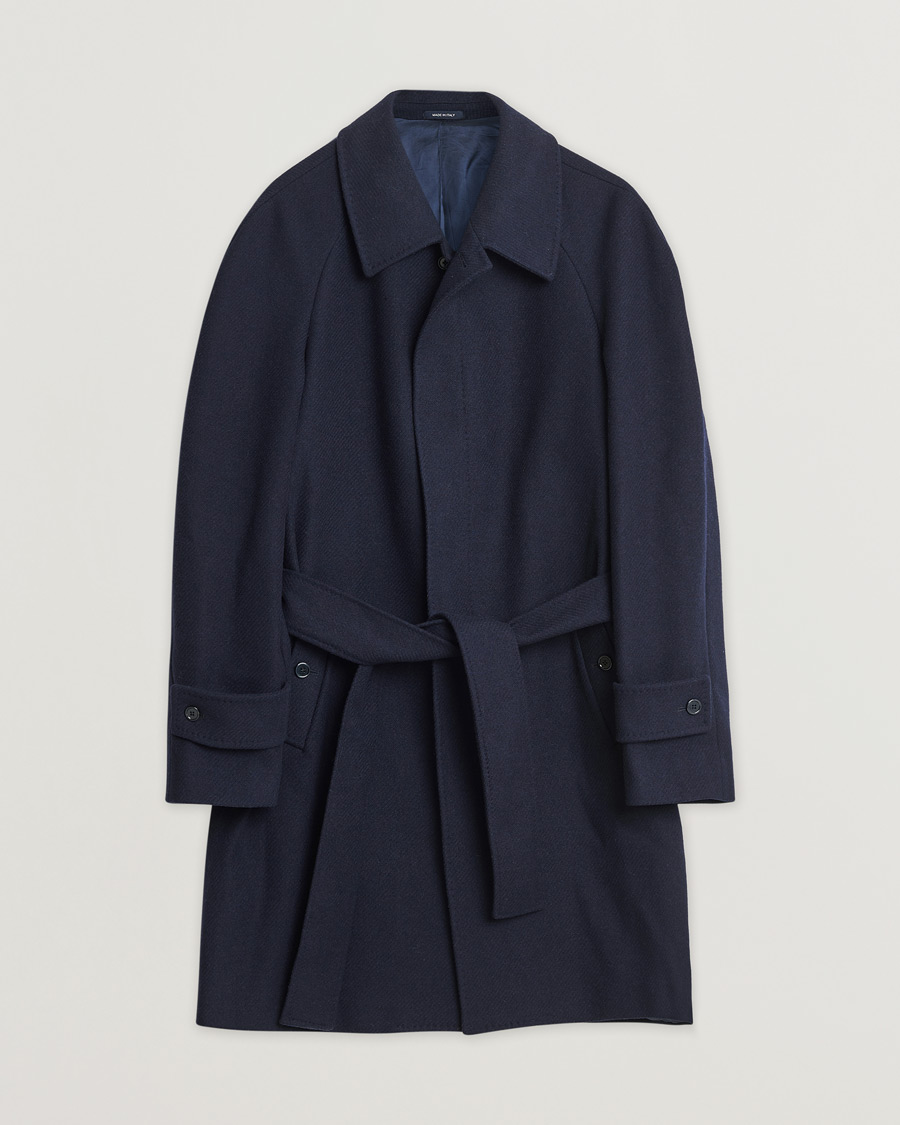 Herren | Pini Parma Raglan Coat Navy 52 | Pre-owned | Pini Parma Raglan Coat Navy 52