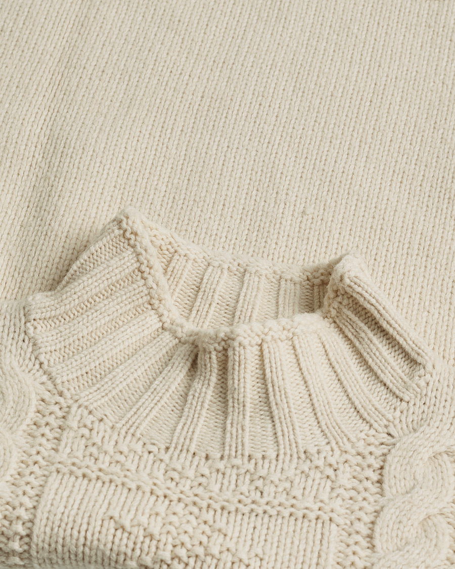 Herren | Pre-owned Pullover | Pre-owned | Polo Ralph Lauren Wool Knitted Aran Rollneck Cream