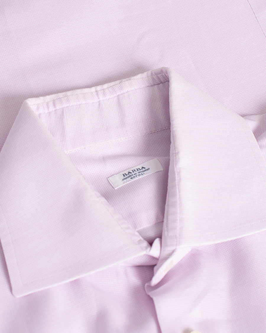 Herren | Barba Napoli Slim Dress Shirt Pink 39 - M | Pre-owned | Barba Napoli Slim Dress Shirt Pink 39 - M