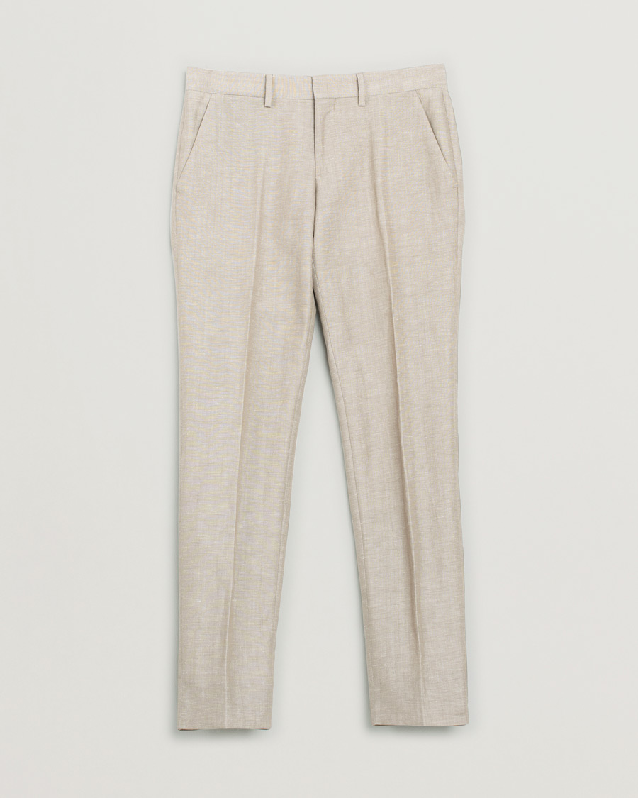Herren | J.Lindeberg Linen/Wool Suit Beige 48 - 46 | Pre-owned | J.Lindeberg Linen/Wool Suit Beige 48 - 46