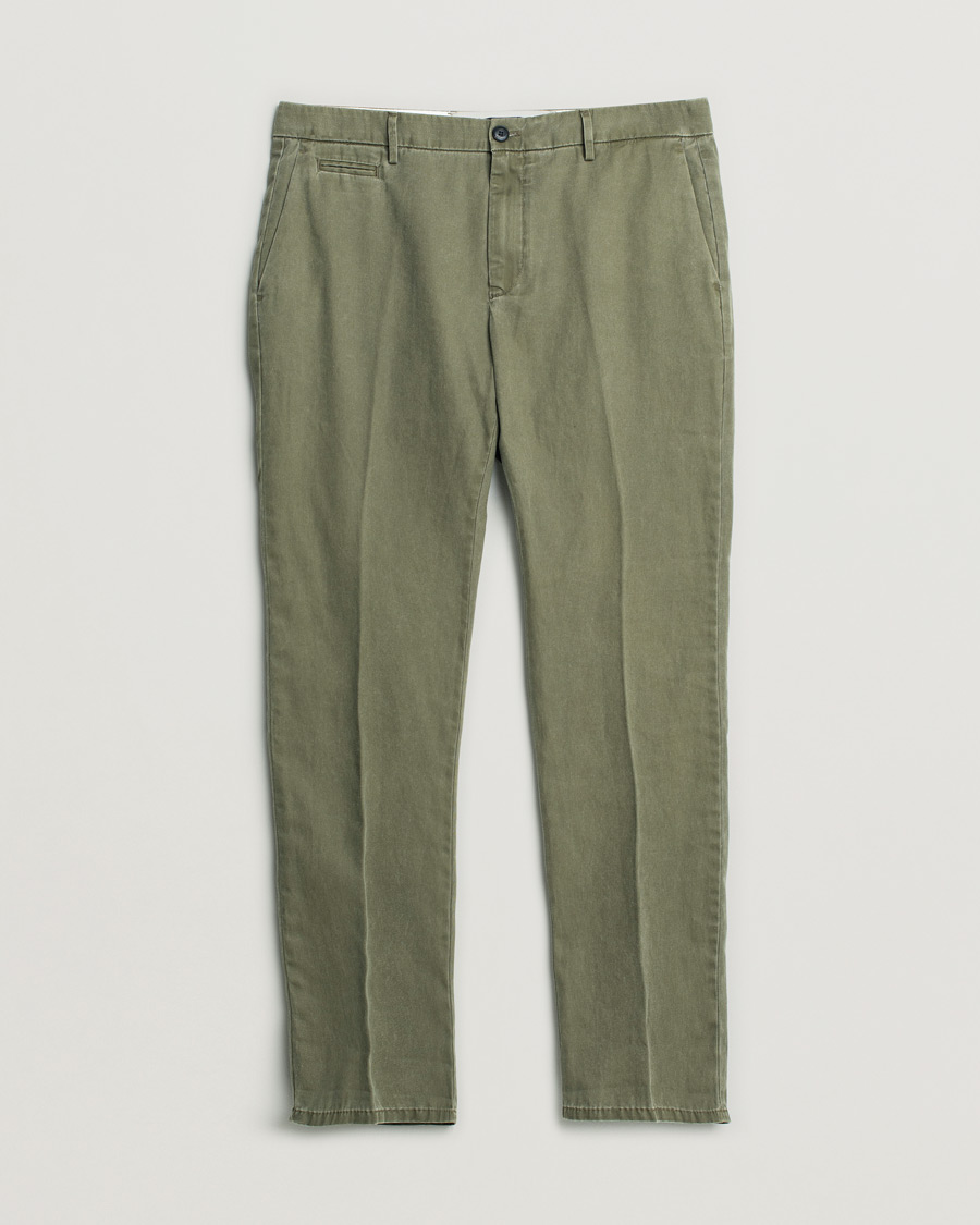 Herren | Dondup Joe Cotton Chinos Olive Green | Pre-owned | Dondup Joe Cotton Chinos Olive Green