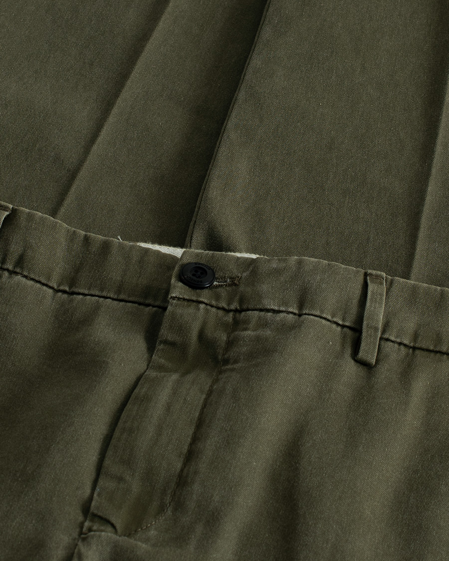 Herren | Dondup Joe Cotton Chinos Olive Green | Pre-owned | Dondup Joe Cotton Chinos Olive Green